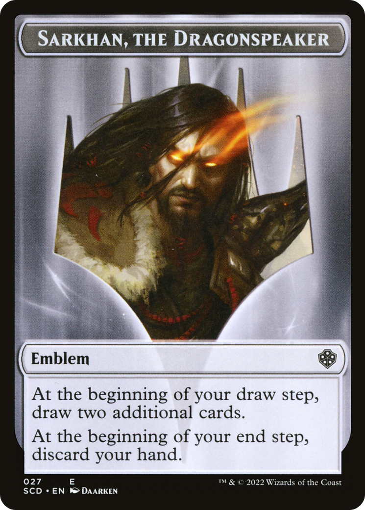 Sarkhan, the Dragonspeaker Emblem (TSCD-027)  - Starter Commander Deck Tokens