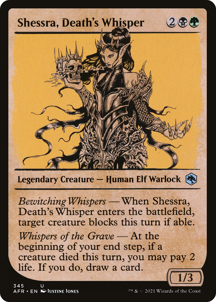 Shessra, Death's Whisper (Showcase) (AFR-345) - Adventures in the Forgotten Realms: (Showcase) Foil