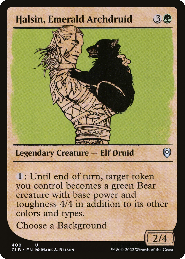 Halsin, Emerald Archdruid (Showcase) (CLB-408)  Foil - Commander Legends: Battle for Baldur's Gate: (Showcase)