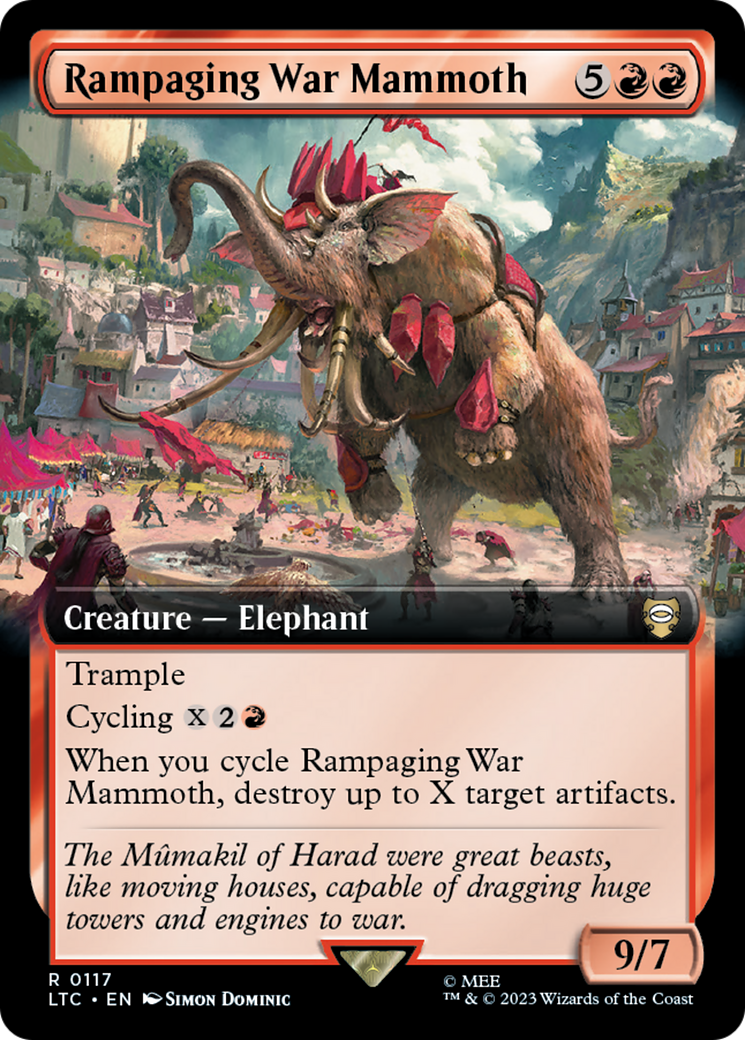 Rampaging War Mammoth (Extended Art) (LTC-117)  - Tales of Middle-earth Commander: (Extended Art)