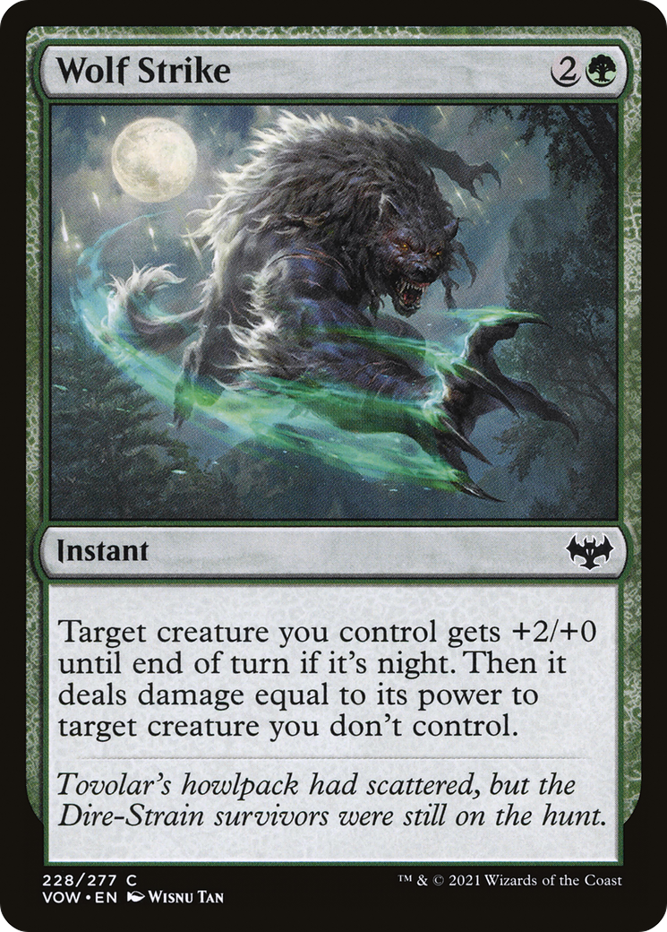 Wolf Strike (VOW-228)  Foil - Innistrad: Crimson Vow