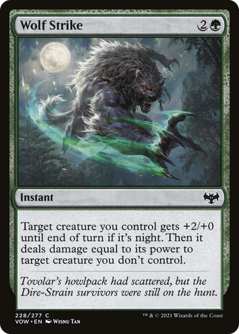 Wolf Strike (VOW-228)  Foil - Innistrad: Crimson Vow