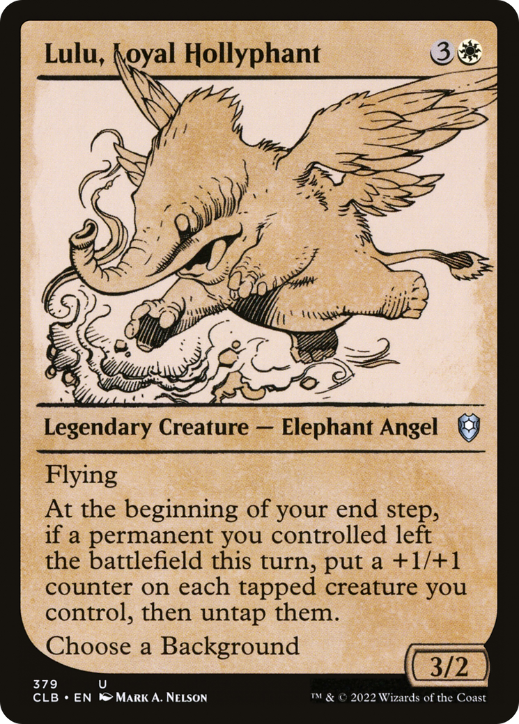 Lulu, Loyal Hollyphant (Showcase) (CLB-379) - Commander Legends: Battle for Baldur's Gate: (Showcase) Foil