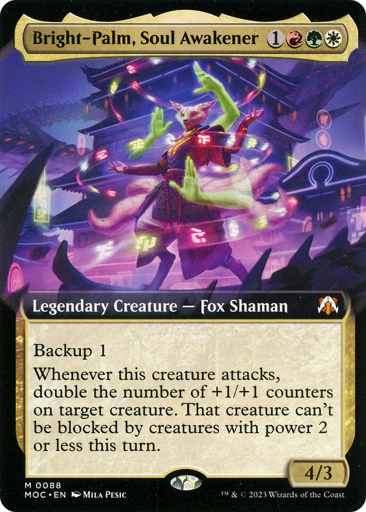 Bright-Palm, Soul Awakener (Extended Art) (MOC-088)  - March of the Machine Commander: (Extended Art)