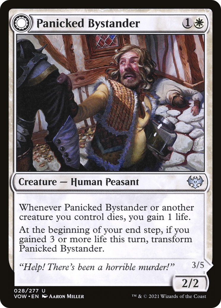 Panicked Bystander (VOW-028)  - Innistrad: Crimson Vow: (Double Faced Transform)