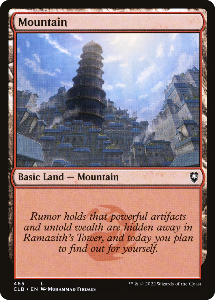 Mountain (465) (CLB-465)  Foil - Commander Legends: Battle for Baldur's Gate