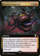 Fevered Suspicion (Extended Art) (AFC-316) - Adventures in the Forgotten Realms Commander