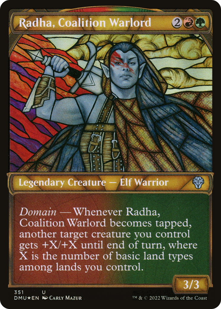Radha, Coalition Warlord (Textured Foil) (DMU-351)  Foil - Dominaria United: (Showcase)