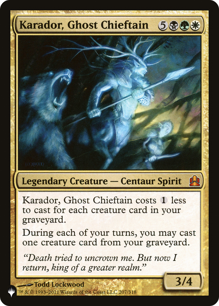 Karador, Ghost Chieftain (LIST-CMD-207)  - The List