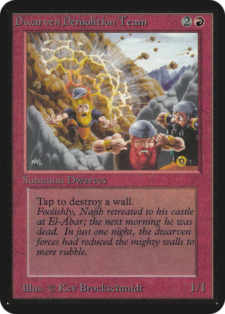 Dwarven Demolition Team (LEA-)  - Limited Edition Alpha