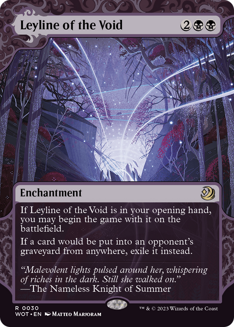 Leyline of the Void (WOT-030)  - Wilds of Eldraine: Enchanting Tales: (Showcase) (Borderless)