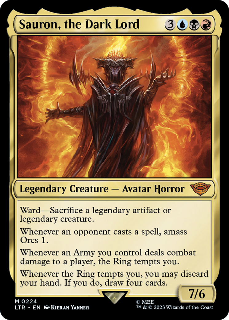 Sauron, the Dark Lord (LTR-224)  Foil - The Lord of the Rings: Tales of Middle-earth