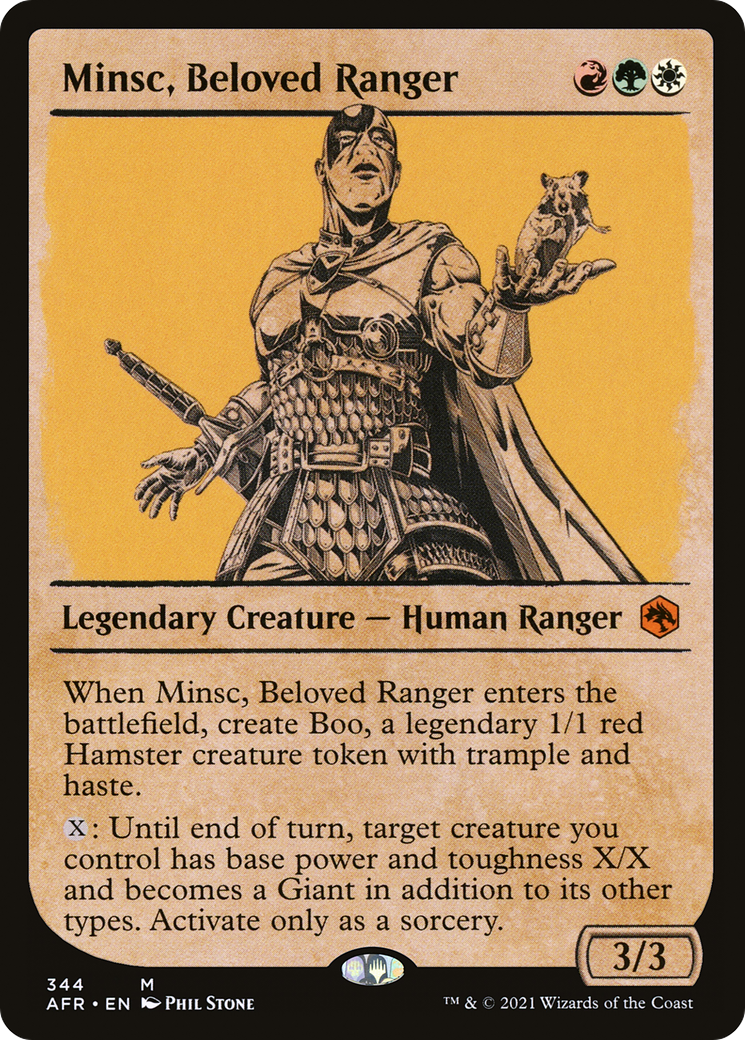 Minsc, Beloved Ranger (Showcase) (AFR-344)  Foil - Adventures in the Forgotten Realms: (Showcase)