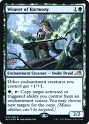 Weaver of Harmony (PRE-213S) - Kamigawa: Neon Dynasty Promos: (enchantment) Foil