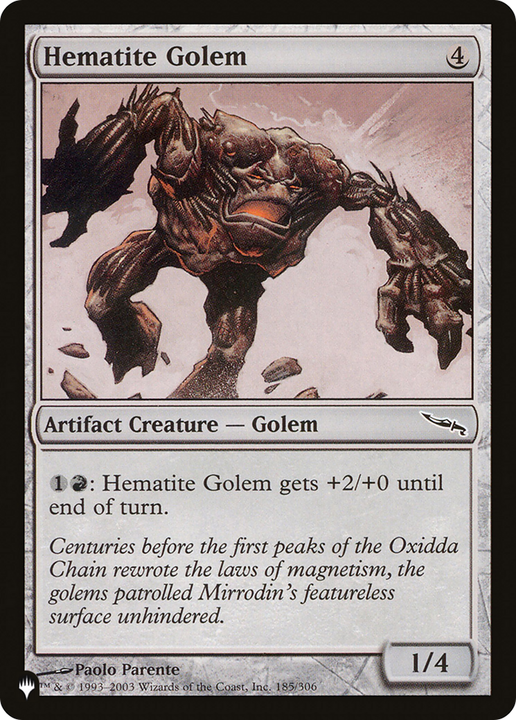 Hematite Golem (LIST-MRD-185) - The List