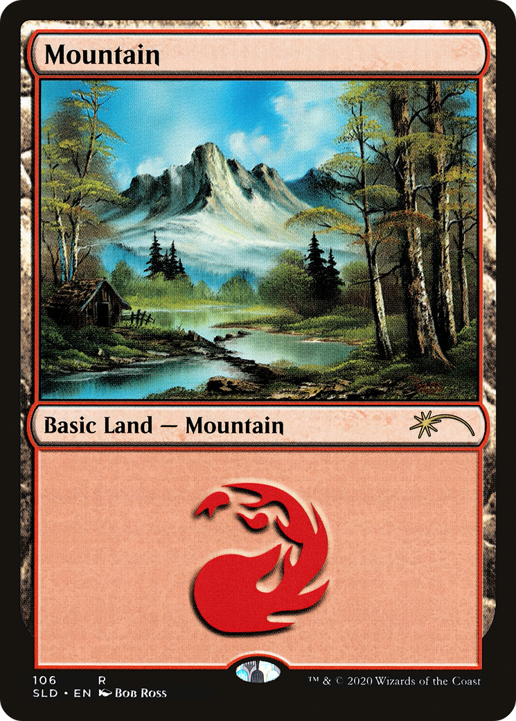 Mountain (106) (Bob Ross) (SLD-106)  Foil - Secret Lair Drop