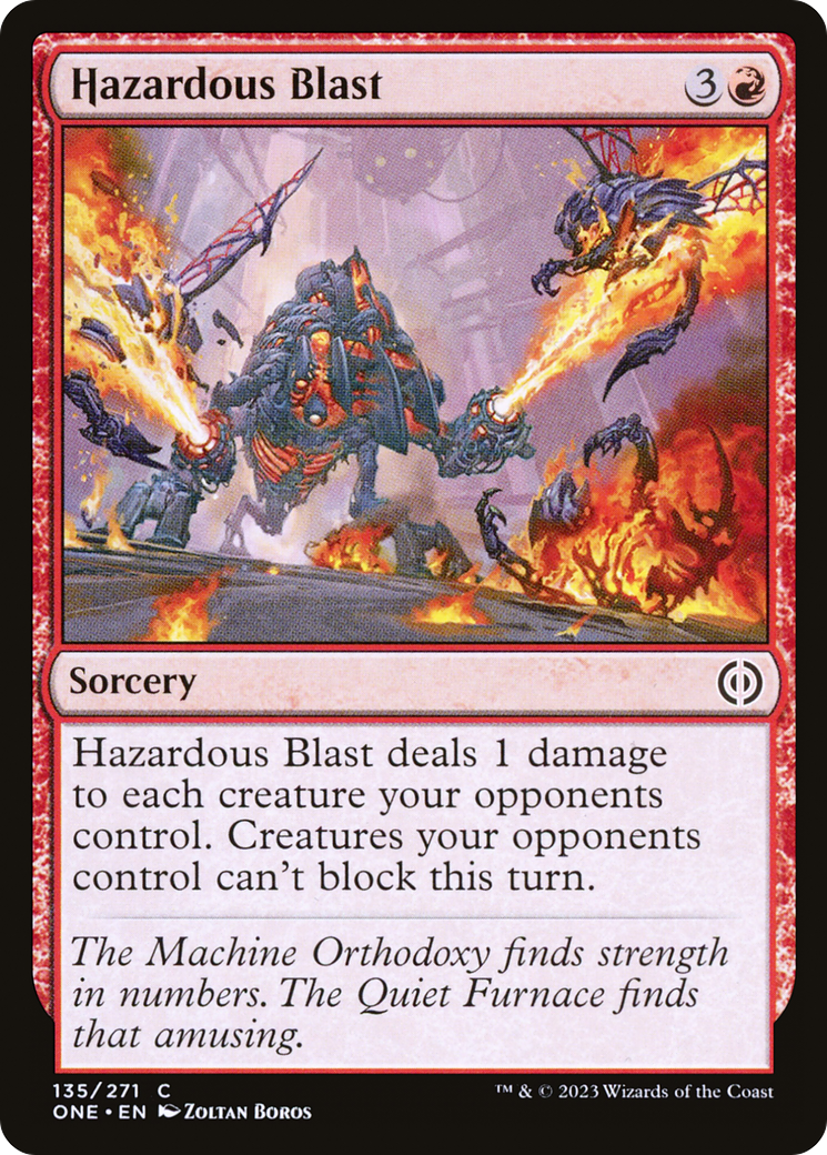 Hazardous Blast (ONE-135)  Foil - Phyrexia: All Will Be One