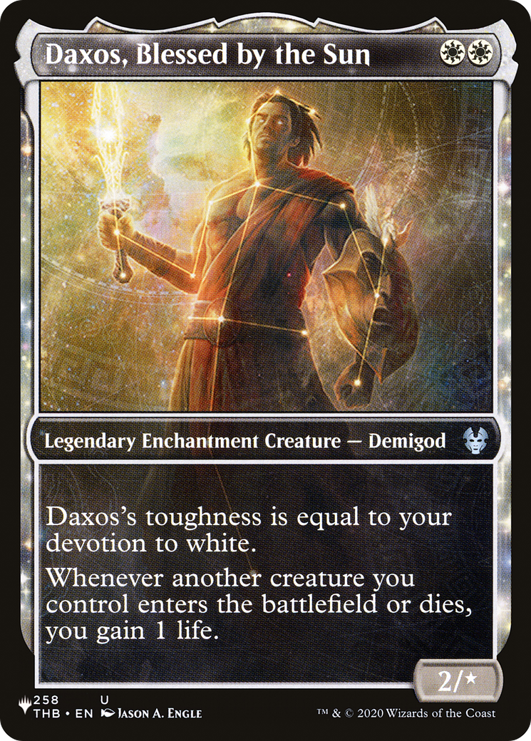 Daxos, Blessed by the Sun (Showcase) (LIST-258/254)  - The List: (enchantment, Showcase)