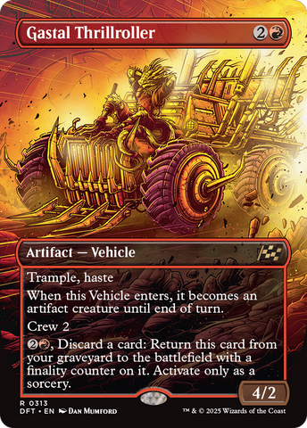 Gastal Thrillroller (Borderless) (DFT-313) - Aetherdrift (Borderless) Foil