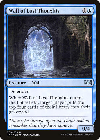 Wall of Lost Thoughts (RNA-059)  - Ravnica Allegiance
