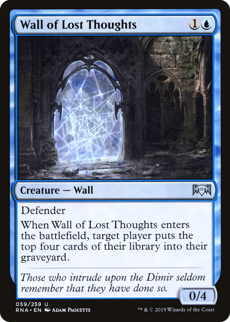 Wall of Lost Thoughts (RNA-059)  Foil - Ravnica Allegiance