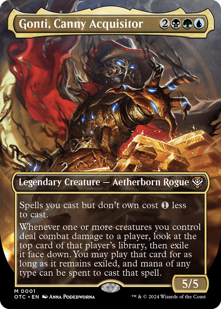 Gonti, Canny Acquisitor (Borderless) (OTC-001)  Foil - Outlaws of Thunder Junction Commander: (Full Art)