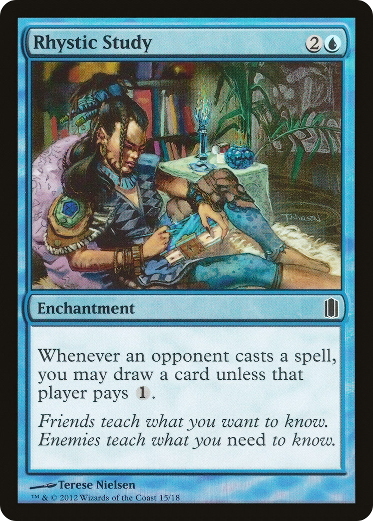 Rhystic Study (CM1-015)  Foil - Commander's Arsenal