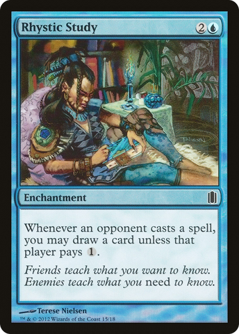 Rhystic Study (CM1-015)  Foil - Commander's Arsenal