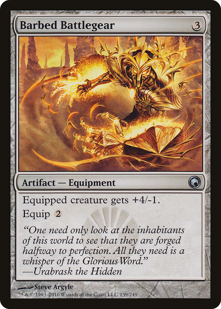Barbed Battlegear (SOM-139)  - Scars of Mirrodin