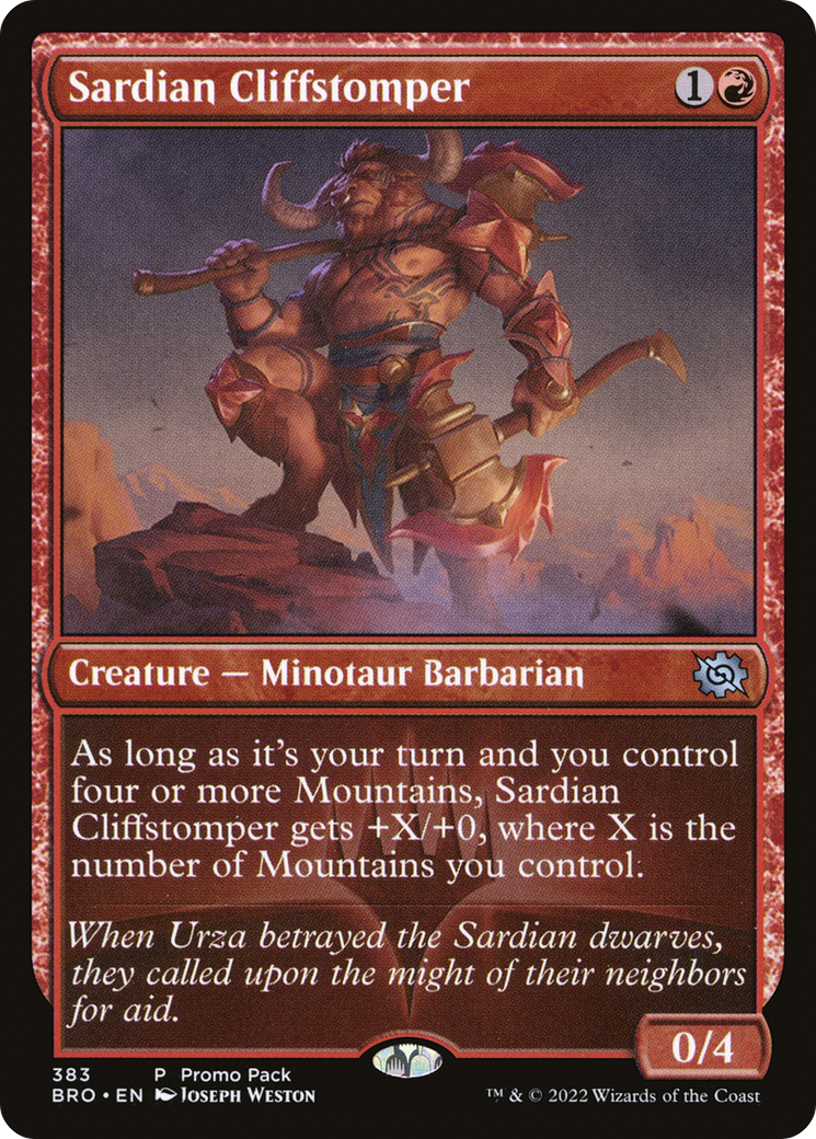 Sardian Cliffstomper (PPBRO-383)  Foil - The Brothers' War