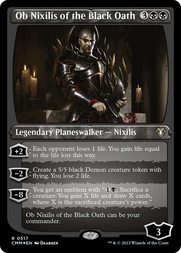 Ob Nixilis of the Black Oath (CMM-517)  Etched Foil - Commander Masters