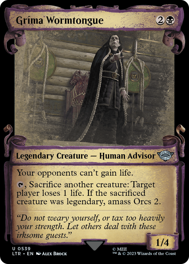 Grima Wormtongue (Showcase Scrolls) (LTR-539)  Foil - The Lord of the Rings: Tales of Middle-earth: (Showcase)