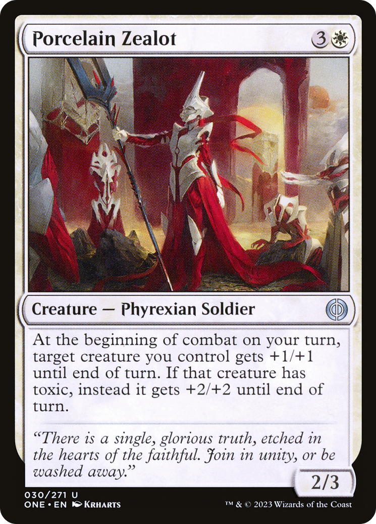 Porcelain Zealot (ONE-030)  Foil - Phyrexia: All Will Be One