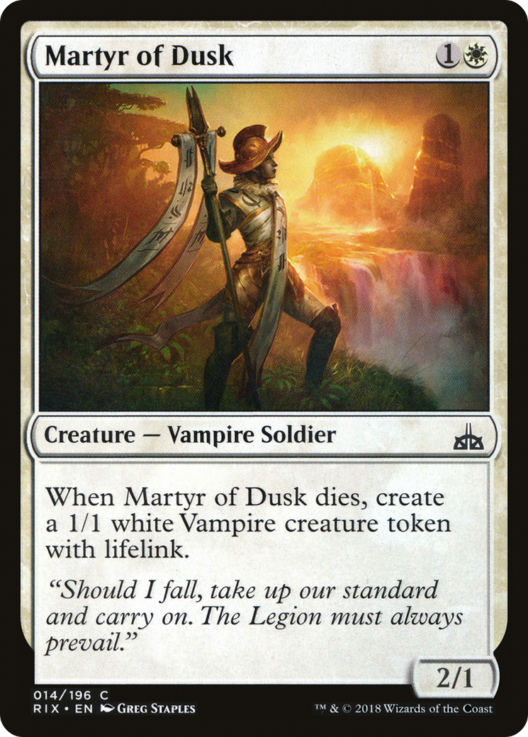 Martyr of Dusk (RIX-014)  - Rivals of Ixalan