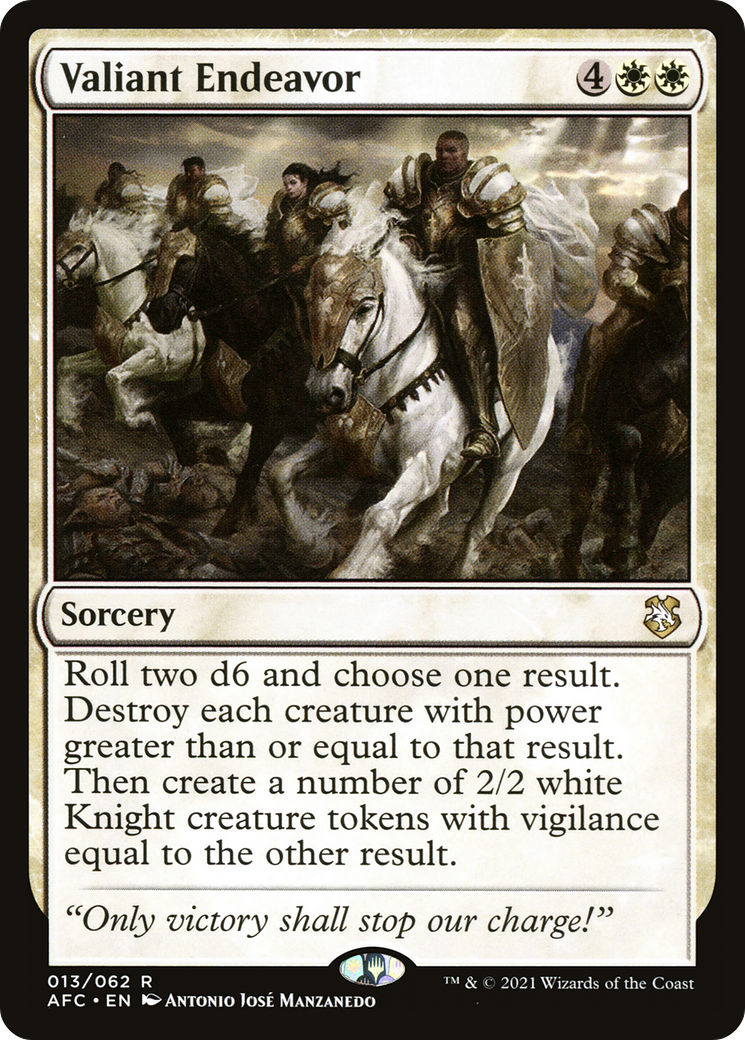 Valiant Endeavor (AFC-013)  - Forgotten Realms Commander