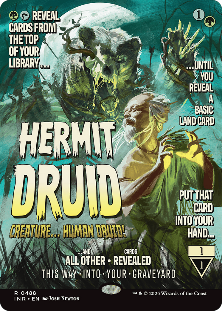 Hermit Druid (Showcase) (INR-488)  Foil - Innistrad Remastered: (Showcase) (Borderless)