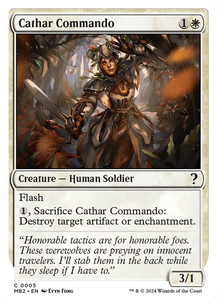 Cathar Commando (White Border) (MB2-005)  - Mystery Booster 2