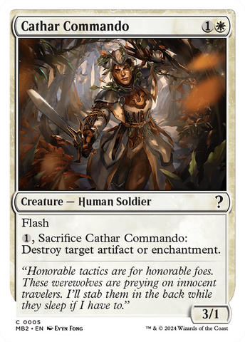 Cathar Commando (White Border) (MB2-005)  - Mystery Booster 2