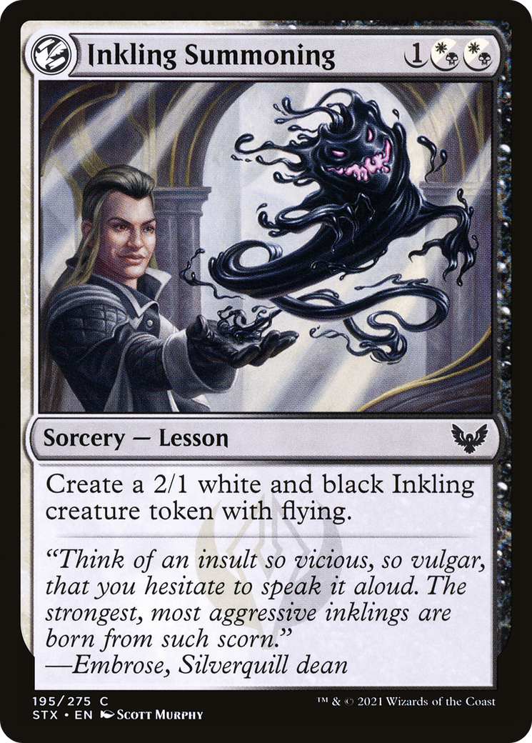Inkling Summoning (STX-195)  Foil - Strixhaven: School of Mages: (lesson)