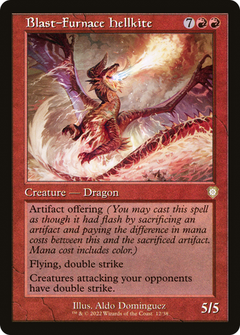 Blast-Furnace Hellkite (Retro Frame) (BRC-012)  - The Brothers' War Commander