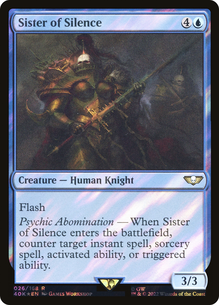 Sister of Silence (Surge Foil) (40K-026)  Foil - Warhammer 40,000 Commander
