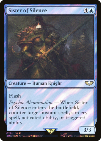 Sister of Silence (Surge Foil) (40K-026)  Foil - Warhammer 40,000 Commander