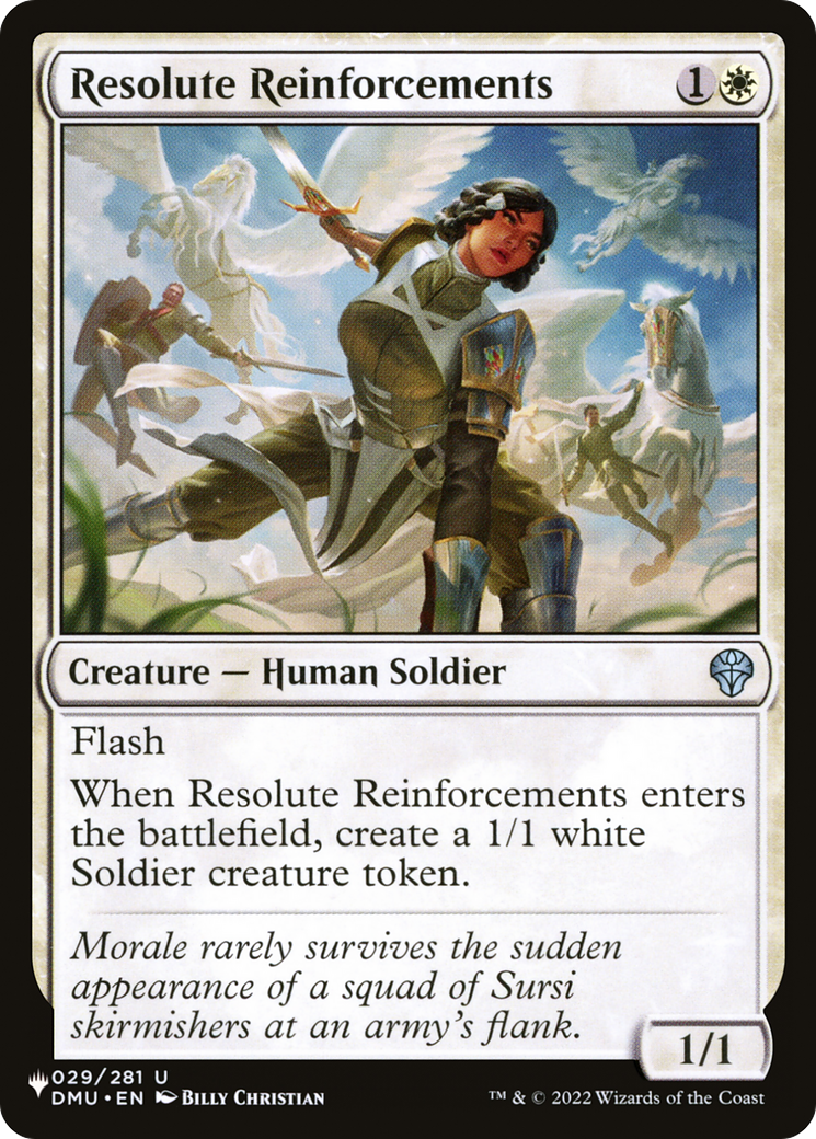 Resolute Reinforcements (LIST-DMU-29)  - The List