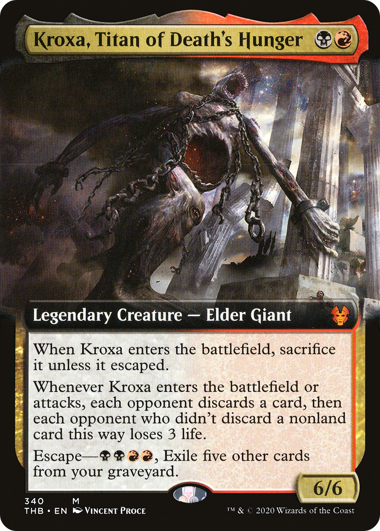 Kroxa, Titan of Death's Hunger (Extended Art) (THB-340)  Foil - Theros Beyond Death: (Extended Art)