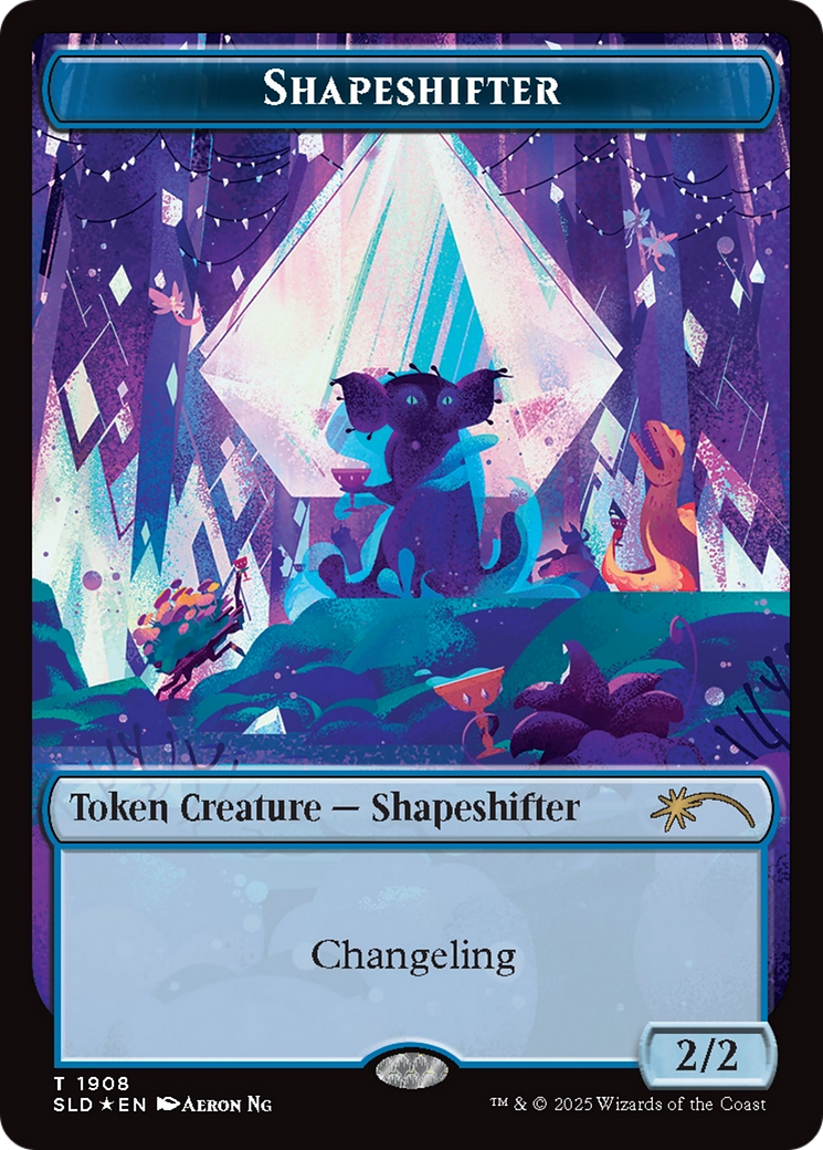 Shapeshifter Token (1908) (Double Rainbow Foil) (SLD-1908)  Foil - Secret Lair Drop
