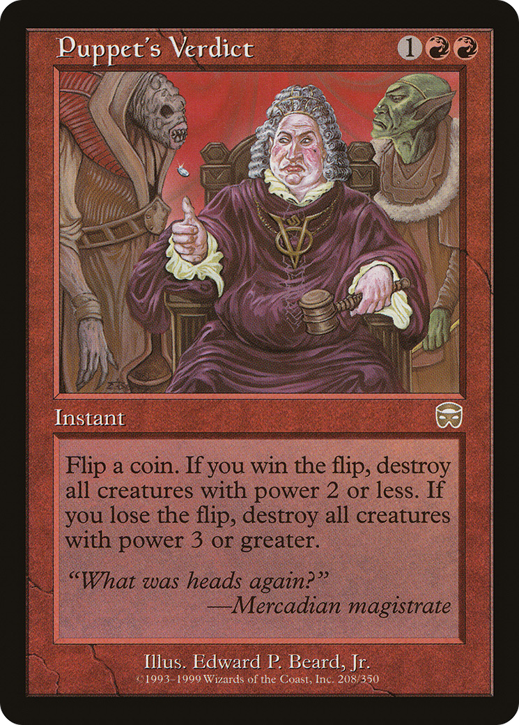 Puppet's Verdict (MMQ-208)  Foil - Mercadian Masques