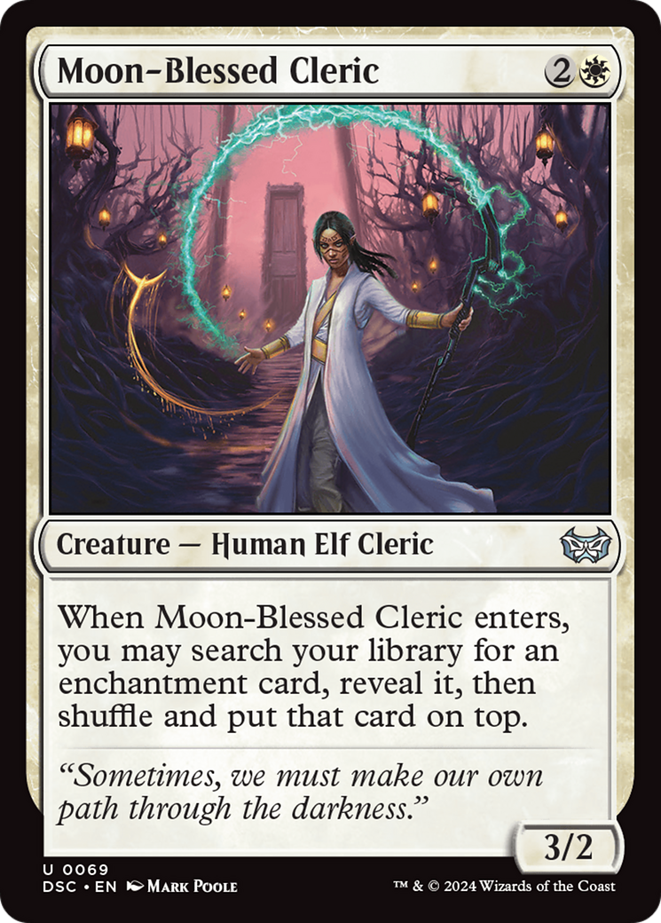 Moon-Blessed Cleric (DSC-069)  - Duskmourn: House of Horror Commander