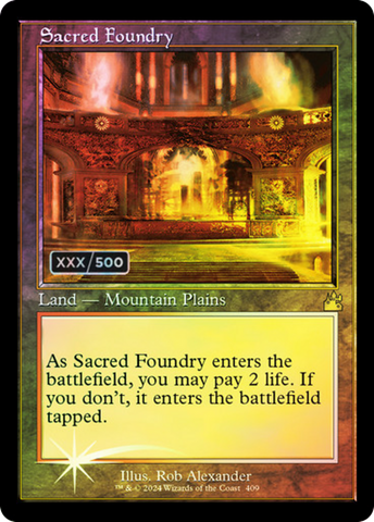 Sacred Foundry (Retro) (Serialized) [Ravnica Remastered]