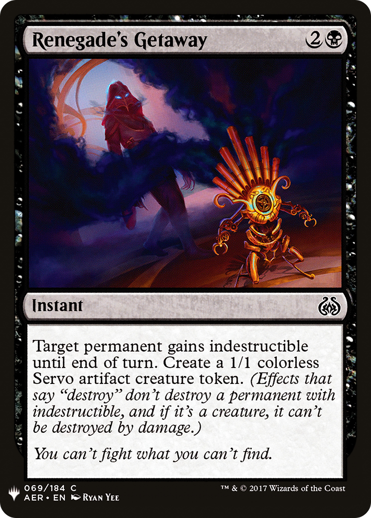 Renegade's Getaway (LIST-AER-69)  - The List