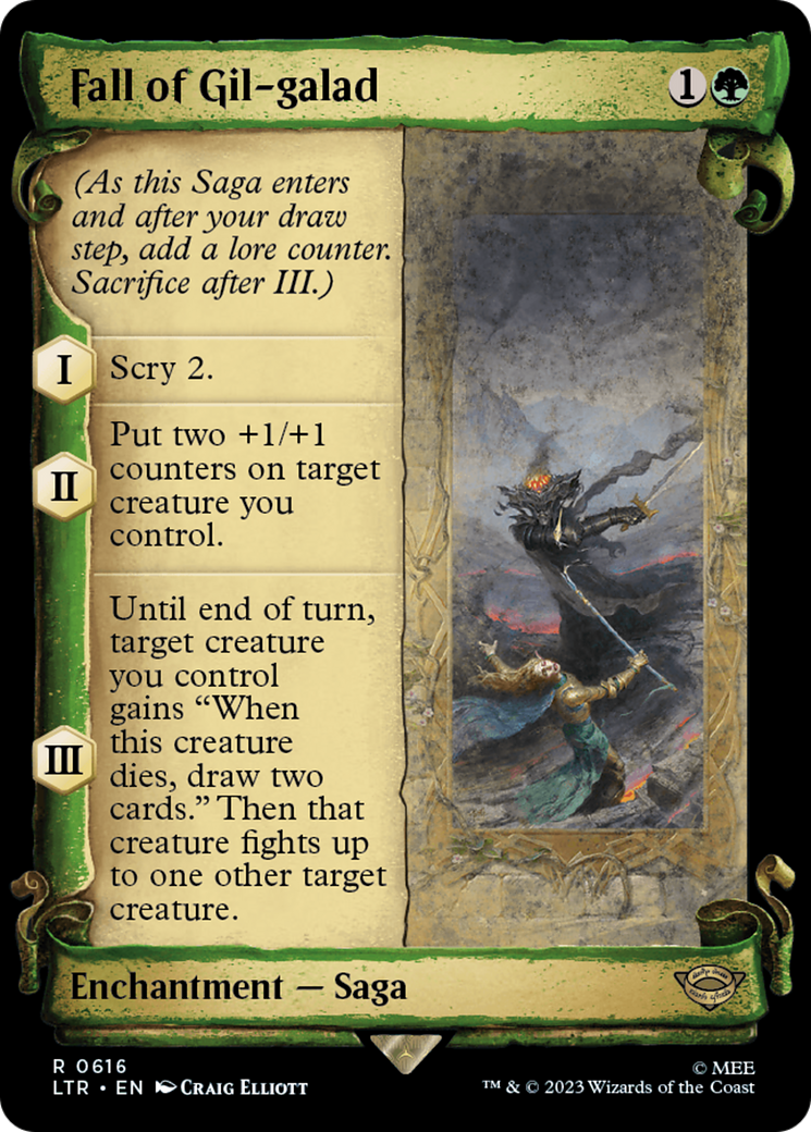 Fall of Gil-galad (Showcase Scrolls) (LTR-616)  Foil - The Lord of the Rings: Tales of Middle-earth: (Showcase)